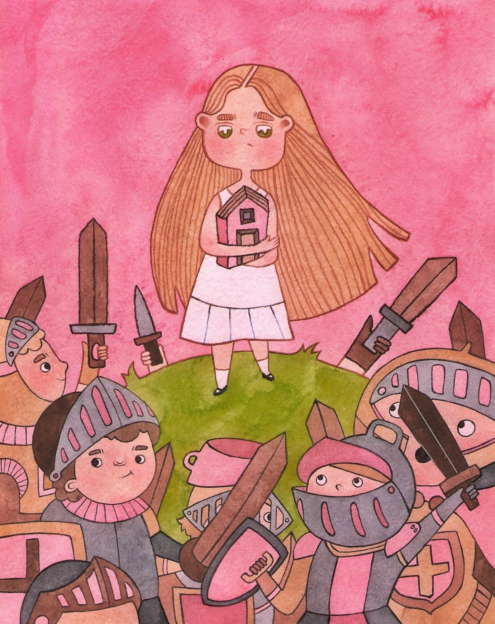 Анна Ерошина - Девочка с кукольным домиком